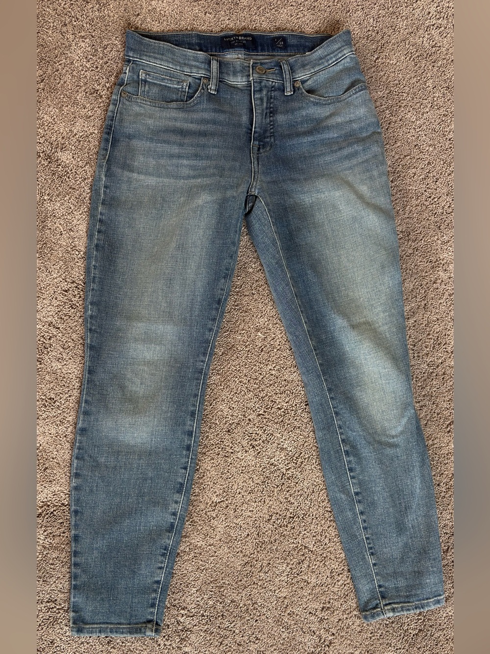 Lucky Brand Women's Ankle Skinny Jeans in Light Blue Wash